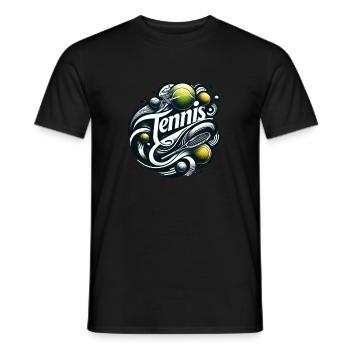 Le tennis est un sport pour les hommes et les femmes - T-shirt homme - noir - Devant - AI Model Male 178 light (178cm)