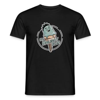 Laughing Ice Cream Cone Funny Ice Cream Design Saying - Men's T-Shirt - black - Front - AI Model Male 178 light (178cm)