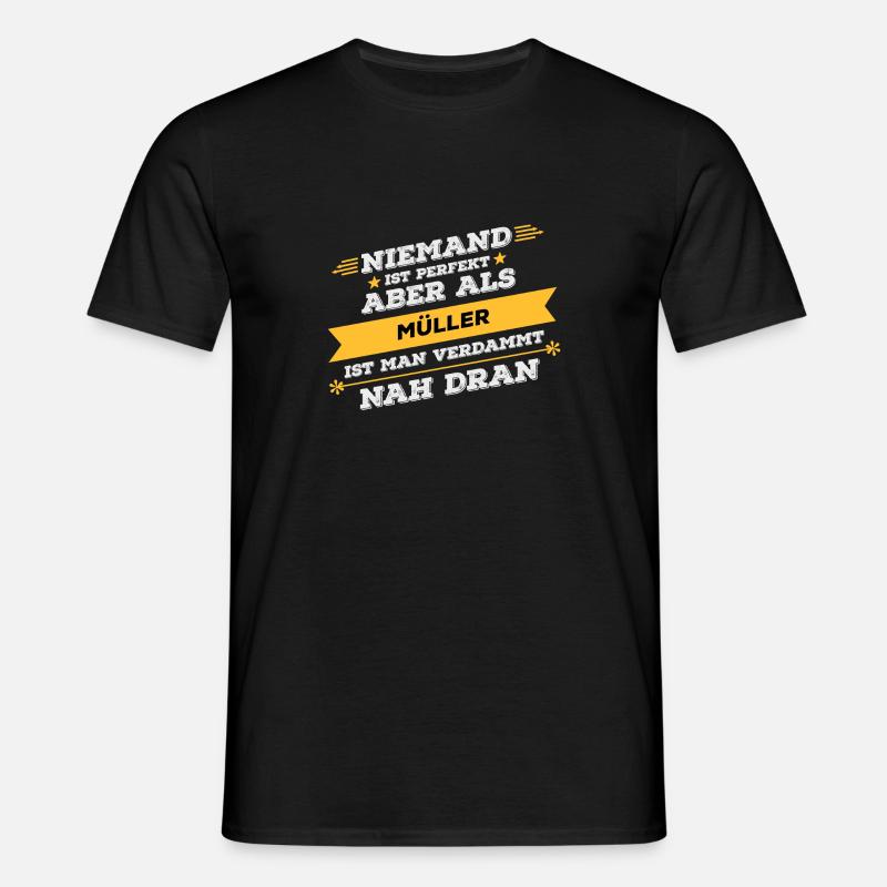 Müller Beruf Geschenk - Männer T-Shirt - Schwarz