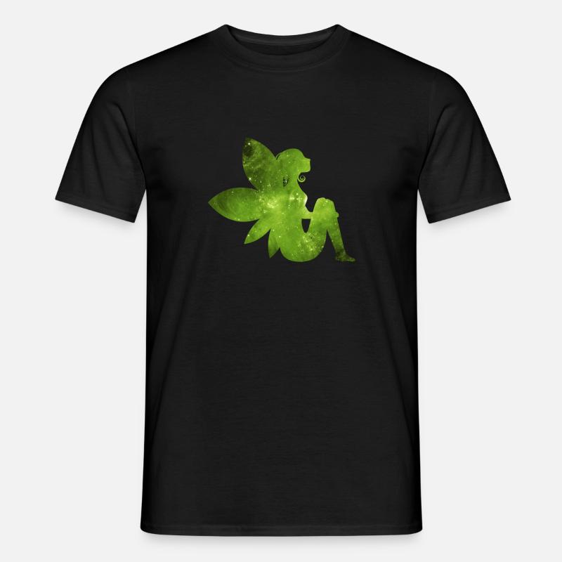 Grüne Fee Geschenk Idee Elfe - Männer T-Shirt - Schwarz