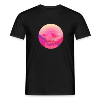 pyramide des montagnes Sonnenwald - T-shirt homme - noir - Devant - AI Model Male 178 light (178cm)