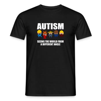 Sensibilisation à l'autisme T-shirt cadeau - T-shirt homme - noir - Devant - AI Model Male 178 light (178cm)