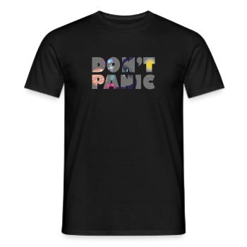 Galaxy Planètes Do not Panic Poison - T-shirt homme - noir - Devant - AI Model Male 178 light (178cm)