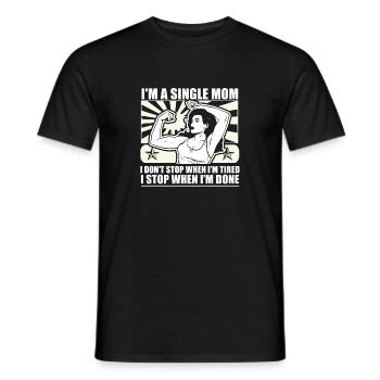 Cool Strong Single Mom T-shirt - Männer T-Shirt - Schwarz - Vorne - AI Model Male 178 light (178cm)