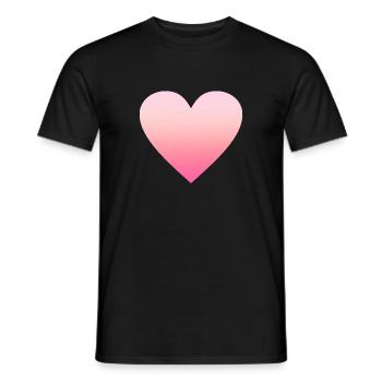 Einfaches schlichtes Pinkes Herz Design/Symbol - Männer T-Shirt - Schwarz - Vorne - AI Model Male 178 light (178cm)