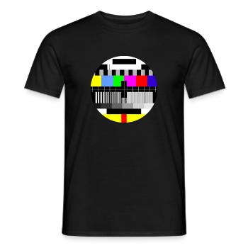 TV sight - Men's T-Shirt - black - Front - AI Model Male 178 light (178cm)