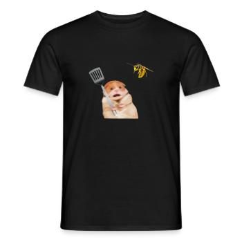 Oh, nein! Eine böse Wespe! - Männer T-Shirt - Schwarz - Vorne - AI Model Male 178 light (178cm)