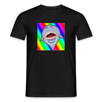 Rainbow Shark - Men's T-Shirt - black - Front - AI Model Male 178 light (178cm)