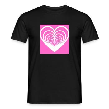 Coeurs Mêlés Rose - T-shirt homme - noir - Devant - AI Model Male 178 light (178cm)