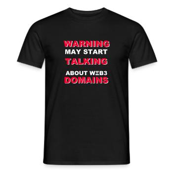 WΞB3 domains - Männer T-Shirt - Schwarz - Vorne - AI Model Male 178 light (178cm)