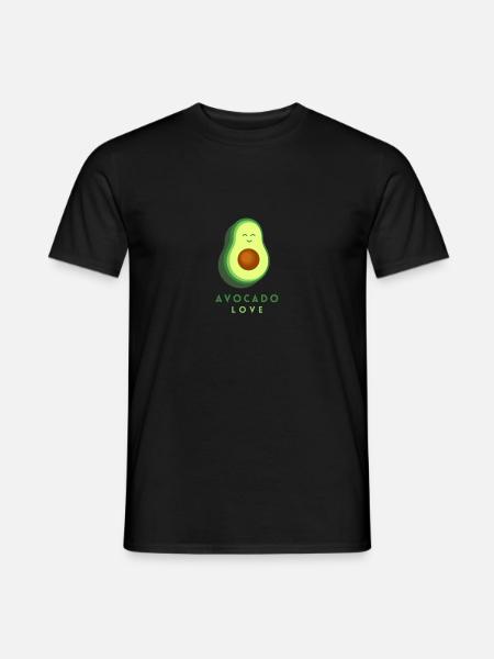 AVOCADO LOVE - Männer T-Shirt - Schwarz