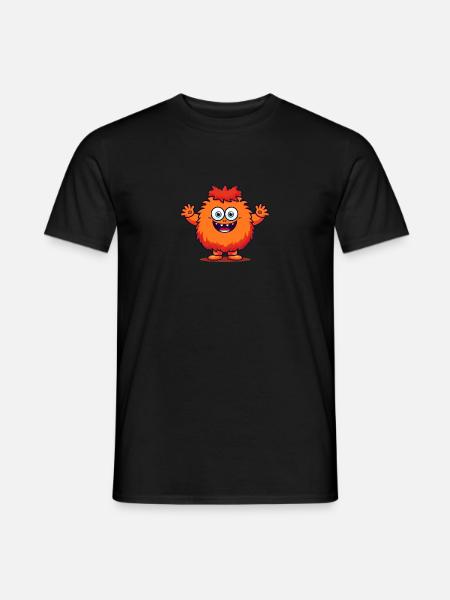 Orange Monster: Furry Art - Men's T-Shirt - black