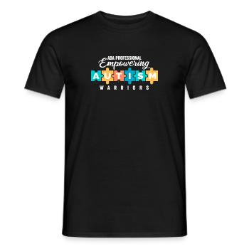 Appréciation du thérapeute ABA Autisme Pride Sped BCBA - T-shirt homme - noir - Devant - AI Model Male 178 light (178cm)