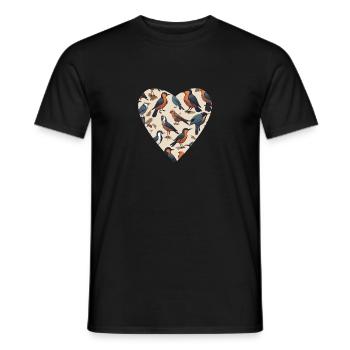 Hearty variety of birds - Men's T-Shirt - black - Front - AI Model Male 178 light (178cm)