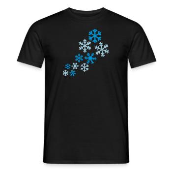 Schnee - Männer T-Shirt - Schwarz - Vorne - AI Model Male 178 light (178cm)