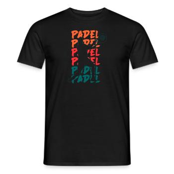 Padel Padel Padel Tennis - Männer T-Shirt - Schwarz - Vorne - AI Model Male 178 light (178cm)