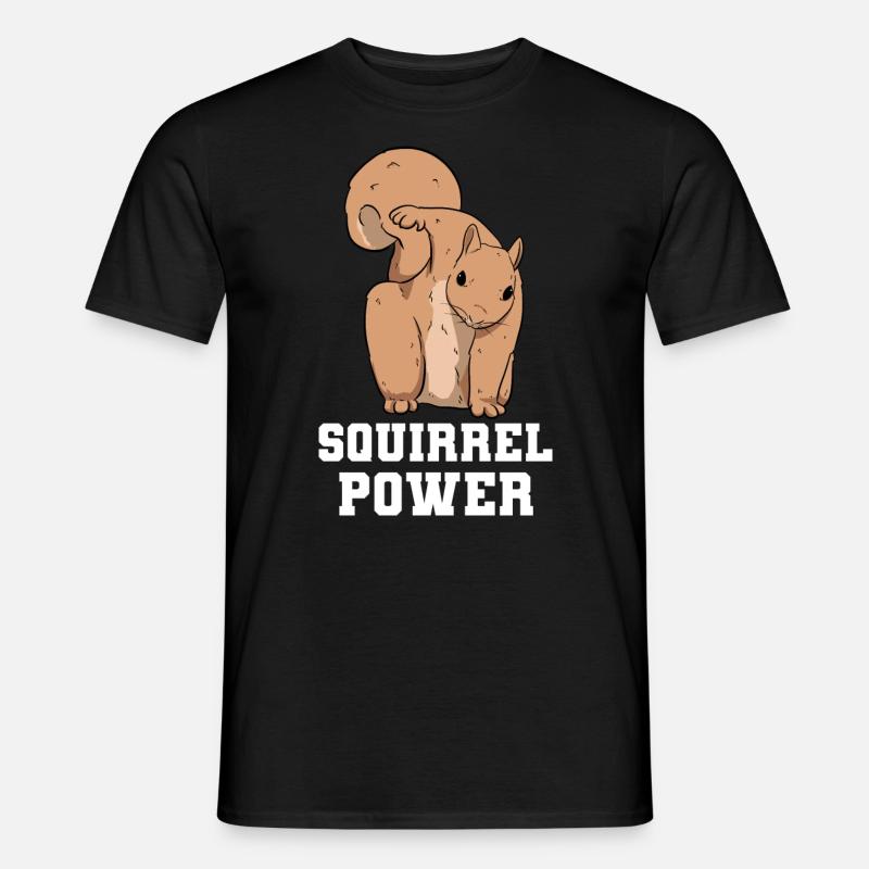 Squirrel Power Eichhörnchen - T-shirt homme - noir