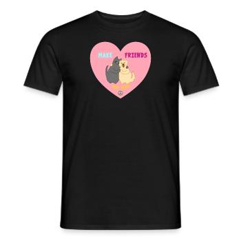 Make Friends, Not War . Freundschaft statt Krieg - Männer T-Shirt - Schwarz - Vorne - AI Model Male 178 light (178cm)