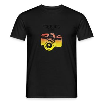 Camera Freiburg Germany - Men's T-Shirt - black - Front - AI Model Male 178 light (178cm)