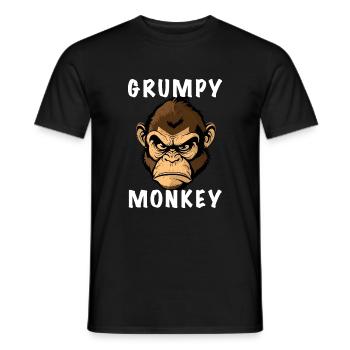 SINGE GRINCHEUX - T-shirt homme - noir - Devant - AI Model Male 178 light (178cm)