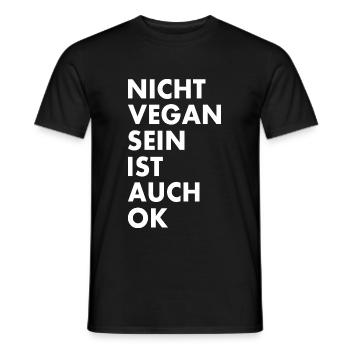 Nicht vegan sein ist auch ok - Männer T-Shirt - Schwarz - Vorne - AI Model Male 178 light (178cm)