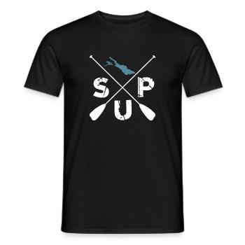 SUP - Männer T-Shirt - Schwarz - Vorne - AI Model Male 178 light (178cm)