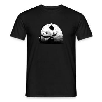 Cute Panda - Men's T-Shirt - black - Front - AI Model Male 178 light (178cm)