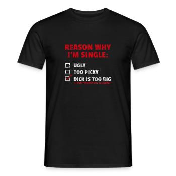 énonciations drôles cadeau unique Dick est trop grand - T-shirt homme - noir - Devant - AI Model Male 178 light (178cm)