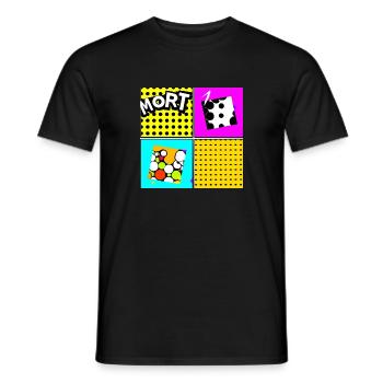Pop art - Männer T-Shirt - Schwarz - Vorne - AI Model Male 178 light (178cm)