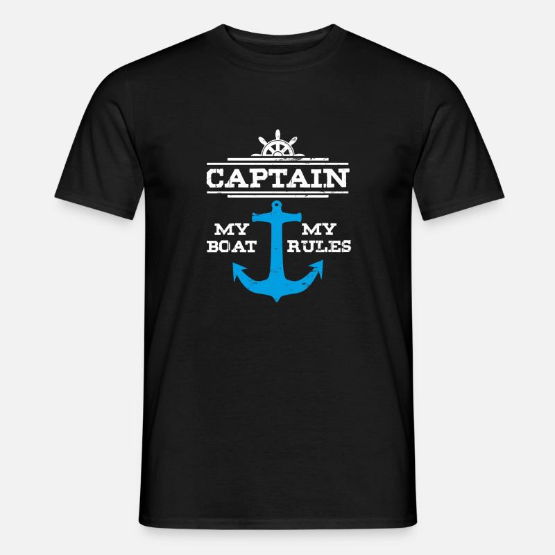 Sailing captain ship gift idea gift - Men’s T-shirt - black