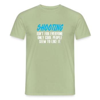 Shooting shoot shooting sport gift pistol gun - Men's T-Shirt - sage - Front - AI Model Male 178 light (178cm)