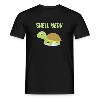shell yeah turtle shirt - Männer T-Shirt - Schwarz - Vorne - AI Model Male 178 light (178cm)