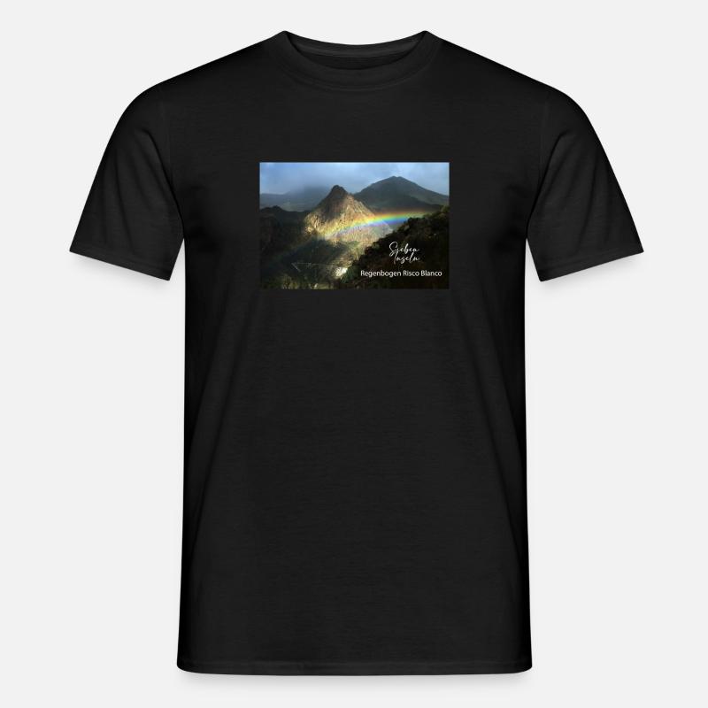 Regenbogen Risco Blanco - Männer T-Shirt - Schwarz