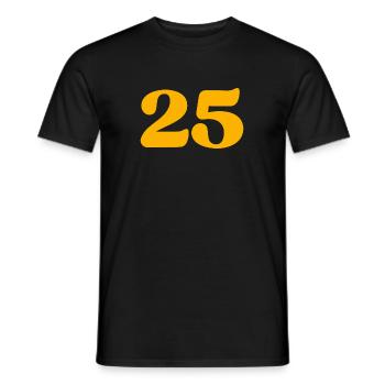 25 - Men's T-Shirt - black - Front - AI Model Male 178 light (178cm)