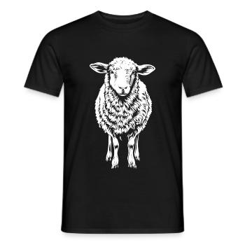Süßes Schaf Graphic - Männer T-Shirt - Schwarz - Vorne - AI Model Male 178 light (178cm)