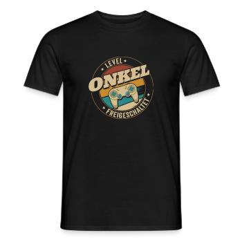 Level Onkel Freigeschaltet Gamer - Männer T-Shirt - Schwarz - Vorne - AI Model Male 178 light (178cm)