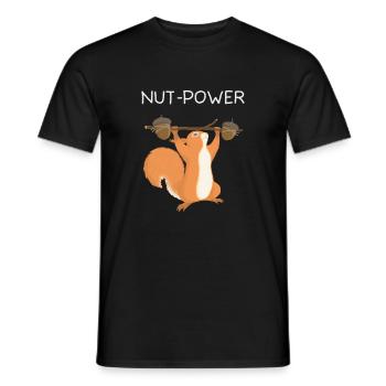 Puissance de l'écureuil - T-shirt homme - noir - Devant - AI Model Male 178 light (178cm)
