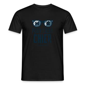 Né pour faire chier - Cadeau drôle pour homme - T-shirt homme - noir - Devant - AI Model Male 178 light (178cm)