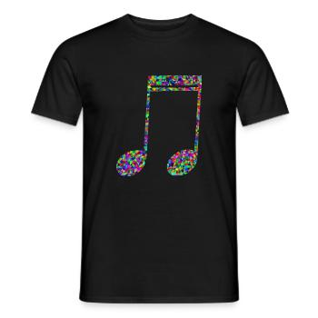 Musiknote - Männer T-Shirt - Schwarz - Vorne - AI Model Male 178 light (178cm)