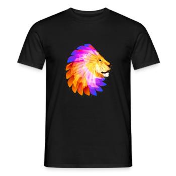 Tête de Lion Lion Tête de Lion Afrique Lion Jungle - T-shirt homme - noir - Devant - AI Model Male 178 light (178cm)