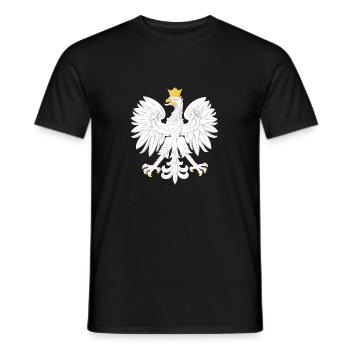 Polska Eagle - Men's T-Shirt - black - Front - AI Model Male 178 light (178cm)