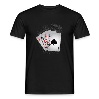 4 Aces - Men's T-Shirt - black - Front - AI Model Male 178 light (178cm)
