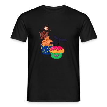 Gâteau au muffin Halloween - T-shirt homme - noir - Devant - AI Model Male 178 light (178cm)