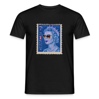 Austria (stamp) - Men's T-Shirt - black - Front - AI Model Male 178 light (178cm)