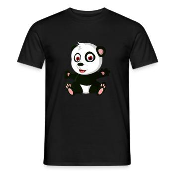 panda - Männer T-Shirt - Schwarz - Vorne - AI Model Male 178 light (178cm)