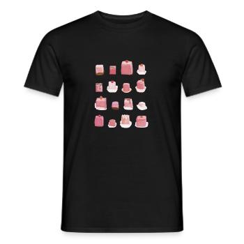Sugar-sweet pink punch-crab - Men's T-Shirt - black - Front - AI Model Male 178 light (178cm)