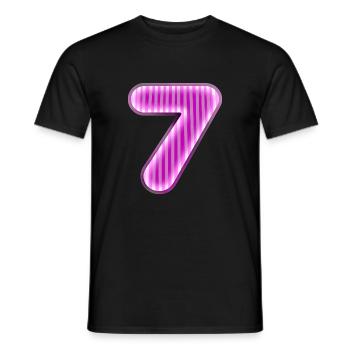 Number Seven - Men's T-Shirt - black - Front - AI Model Male 178 light (178cm)