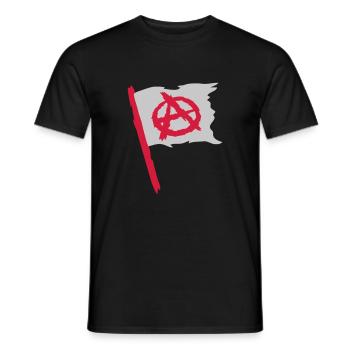 Logo du symbole de l'anarchie du drapeau - T-shirt homme - noir - Devant - AI Model Male 178 light (178cm)