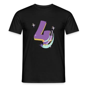 4th birthday (4-year gift) - Men's T-Shirt - black - Front - AI Model Male 178 light (178cm)