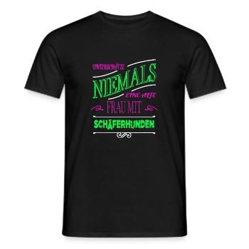 doggie lettering womancontest animal chihuahua - Men's T-Shirt - black - Front - AI Model Male 178 light (178cm)